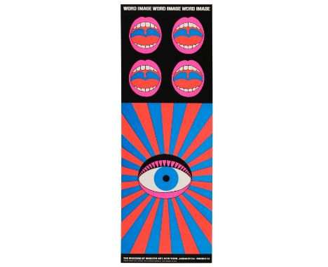 MoMA Exhibition Poster. Word Image, artwork by Tadanori Yokoo (1936- ), Posters Original Ltd., [New York], 1968, unfolded sil