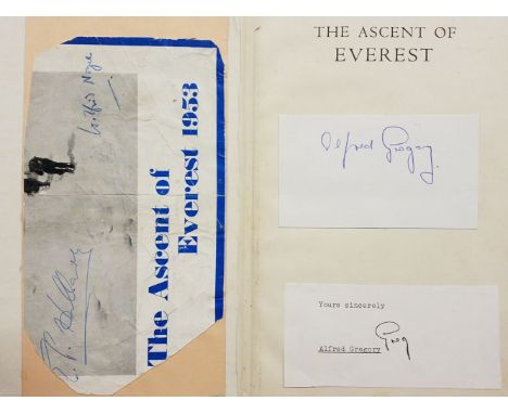 Hunt (John). The Ascent Of Everest, 2nd impression, London: Hodder &amp; Stoughton, December 1953, additional signatures by E