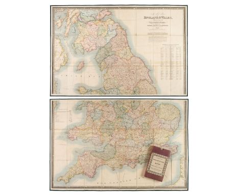 Folding Maps. A collection of nine folding maps, mostly 19th century, engraved and lithographic regional and touring maps, in