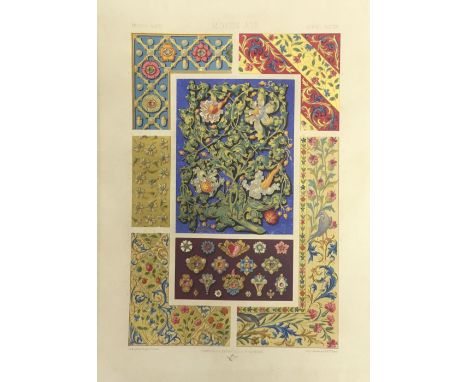 Decorative Prints. 36 chromolithograph plates of decorative and ornamental designs, late 19th century, removed from books of 