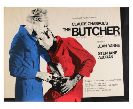 Film Posters. The Butcher (Le Boucher), directed by Claude Chabrol, artwork by George Mayhew, 1970, unfolded colour lithograp