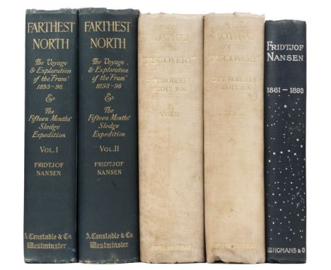 Nansen (Fridtjof). Farthest North, 1st edition, London Archibald Constable and Company, 1897, portrait frontispiece to volume