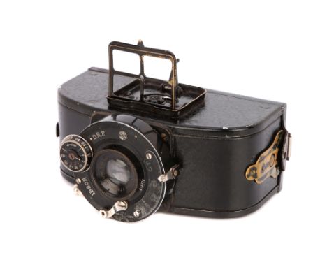 1925, 31x33mm, black, serial no. 1106, with Laack Rathenow Dialyatar Serie P f/3.5 42mm lens, serial no. 178885, body, VG, le