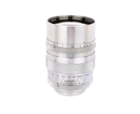 chrome, serial no. 10160, body, G, elements, F-G, cleaning marks to front element and some internal marks, complete with lens