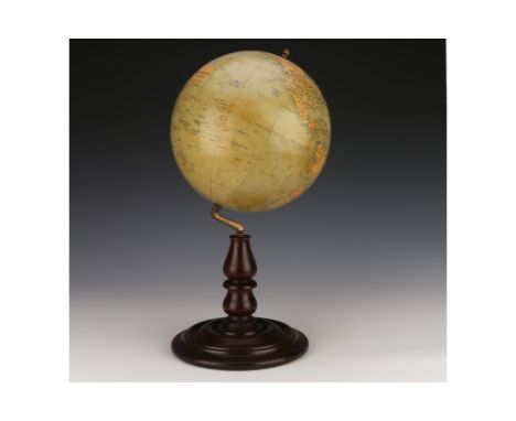 English, c.1920, cartouche reads 'Philips' 14inch Terrestrial Globe, principle steamship routes with distances measured in na