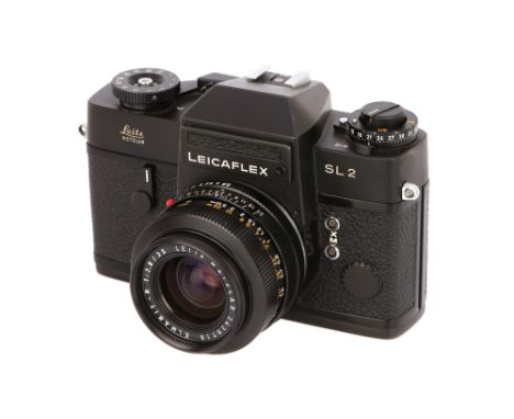 1975, black, serial no. 1417350, with Leitz Elmarit-R f/2.8 35mm lens, black, serial no. 2429715, body, VG, shutter working, 