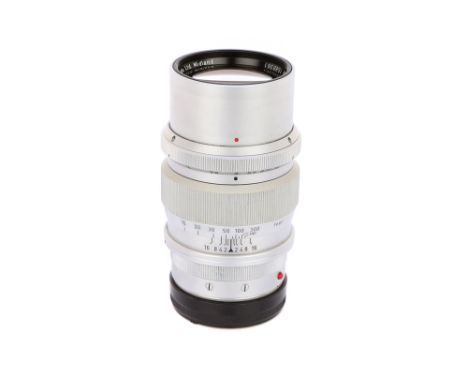 1958, chrome, serial no. 1580361, body, G-VG, elements, E, with maker's lens hood and capsNote: Lot imported under Temporary 