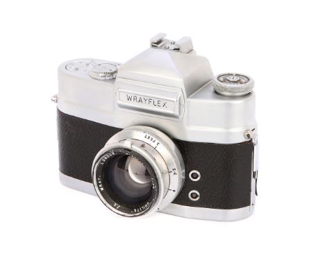 1950-, chrome, serial no. 4069, with Wray Unilite f/2 50mm lens, chrome, serial no. 203461, body, VG, shutter working, lens, 