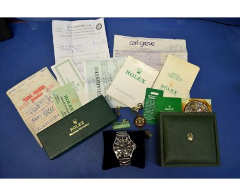 A rare circa 1967 Rolex Sea-Dweller Submariner 'Double Red' gentleman's wristwatch, patent pending case, ref.1665, Mk.1 dial,