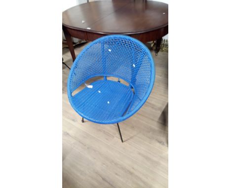 VINTAGE VINYL BASKET CHAIR