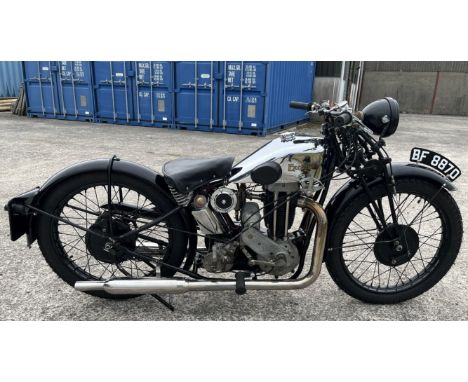 1929 Excelsior Racerite de Luxe Registration number BF 8870 Frame number DG 2628 Engine number 10Y/S54073/H/J 350 cc OHV engi