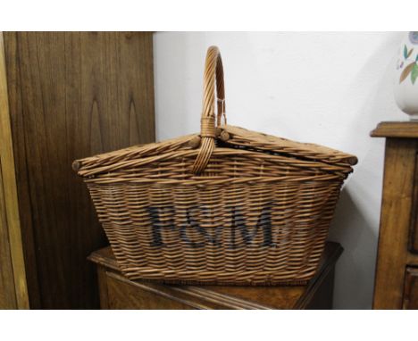 Fortnum &amp; Masons wicker picnic hamper, 53 cm long x 35 cm deep 