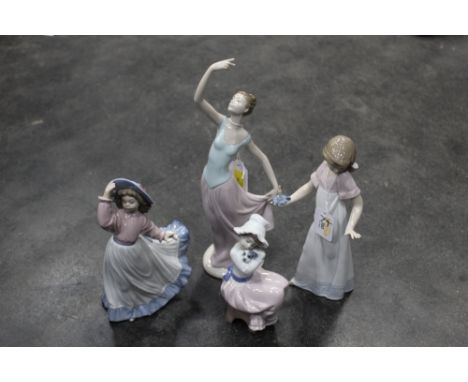 Four Nao figurines 