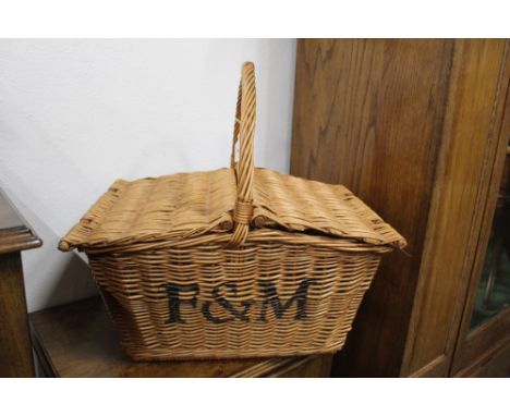 Fortnum &amp; Masons wicker hamper, 53 cm x 35 cm