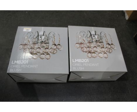 Two boxed pendant light fittings