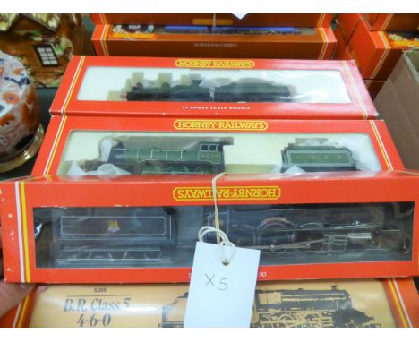 5 boxed Hornby 00 gauge locomotives (5), R.284 LNER Class B12/3 4-6-0 locomotive, R.380 BR 4-6-0 Loco 'Clevedon court', R.206