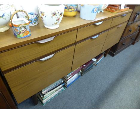 A vintage/retro Ercol style light elm sideboard.