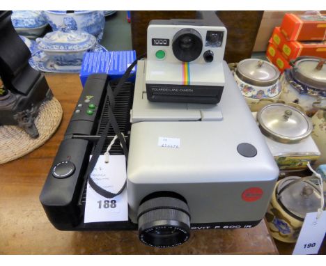 Leica P600 IR projector and Polaroid 1000 camera with 4 x film packs