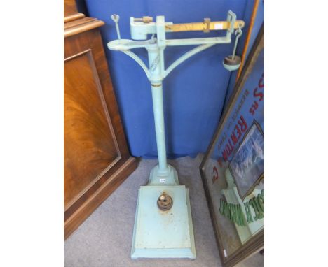 A vintage John Bell & Croyden set of cast iron luggage scales (ex-Castle Carey auction, Martel Maides, 5th March 1996, lot 46