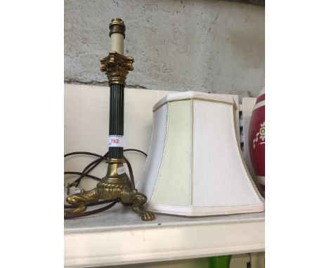 Brass column lamp 