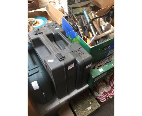 Large collection of tools and a Black & Decker power jigsaw 