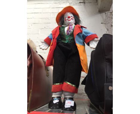 Clown with ceramic face 