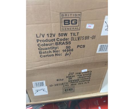 2 boxes of brass light fittings ( 100 pieces total ) 