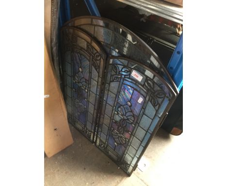 Leaded glass firescreen 