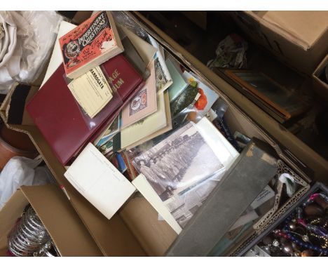 Box of postcards and a poster of Horatio Nelson 