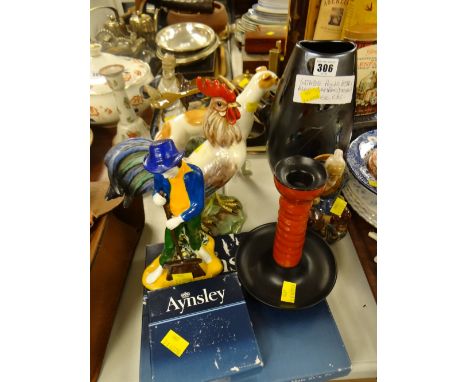 A parcel of mixed pottery including Carltonware candlestick holder ETC Condition Report: please request*  *Condition is not s