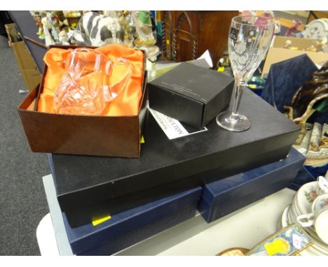 A parcel of boxed Royal Doulton, Webb Crystal &amp; Royal Worcester cut glass ETC Condition Report: please request*  *Conditi