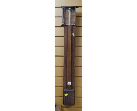 A vintage oak stick barometer (distressed) Condition Report: please request* *Condition is not stated in this type of auction