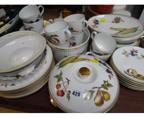 A quantity of Royal Worcester Evesham cookware, sundry wooden items ETC Condition Report: please request*  *Condition is not 