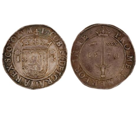 JAMES VI, first coinage, Ryal 1570, 30g, good EF.PLEASE NOTE THAT OPINIONS ON CONDITION ARE SUBJECTIVE - IT IS DOWN TO THE IN