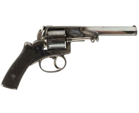 A .36 RIMFIRE OBSOLETE CALIBRE FIVE-SHOT ARMY AND NAVY REVOLVER, 5.25inch sighted octagonal blued barrel engraved with the re