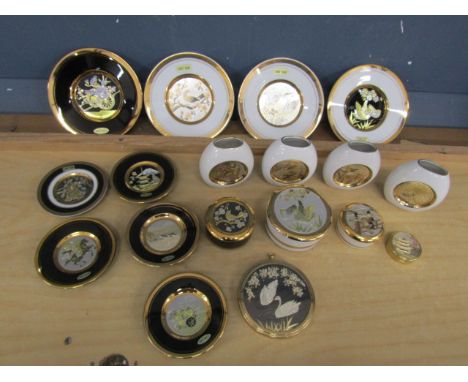 Collection of Japanese Chokin 24k gold edged china to include plates and trinket pots etc&nbsp;