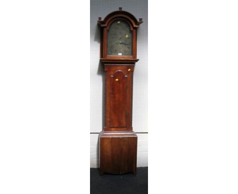A George III pine cased 8 day longcase clock, by Crake of London, 206cm