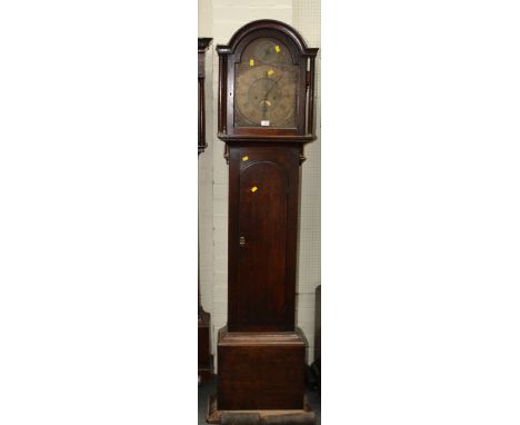 A George III oak cased 8 day longcase clock, by Moses Tigard, 205cm high