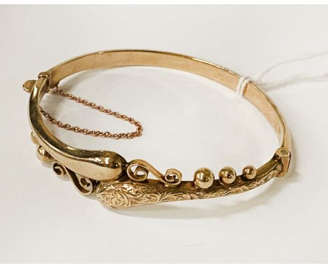 9CT GOLD BANGLE 9.4 GRAMS APPROX