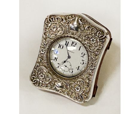 H/M SILVER 8 DAY TRAVEL CLOCK
