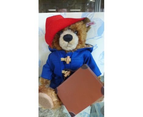 A Steiff Paddington Bear, 28cm, mohair, limited edition, number 804 of 2000 - with original certificate and box, in good cond