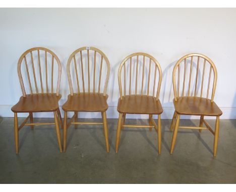 Two pairs of Ercol style chairs, all structurally sound and generally in good condition 
