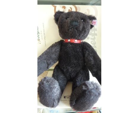 A Steiff Black Alpaca Bear - 32cm, Alpaca - limited edition, number 2570 of 3000 with certificate and original box, in good c