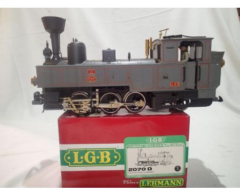 LGB 2070D 0.6.2 tank Grey, V43, detail pack fitted, slight marks to one side, otherwise in excellent condition, box has wear,