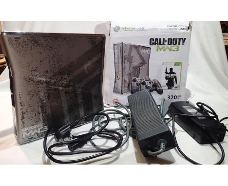 Xbox 360 Call of Duty limited edition console and power pack/leads only, no controllers. UK P&amp;P Group 1 (£16+VAT for the 