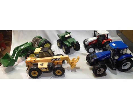 Five large scale model tractors, Britians/ERTL/Maisto. UK P&amp;P Group 1 (£16+VAT for the first lot and £2+VAT for subsequen