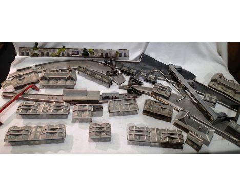 Selection of N gauge platforms, and station buildings footbridges, canopies etc, mostly card construction, mostly in very goo