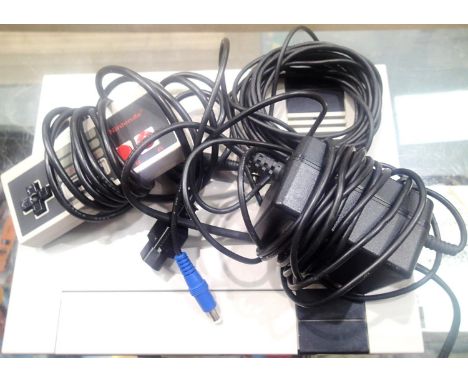 Nintendo Mattel version gaming console with power pack and controller. UK P&amp;P Group 1 (£16+VAT for the first lot and £2+V