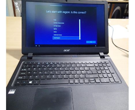 Acer N1632 laptop, working at lotting with power pack. UK P&amp;P Group 1 (£16+VAT for the first lot and £2+VAT for subsequen