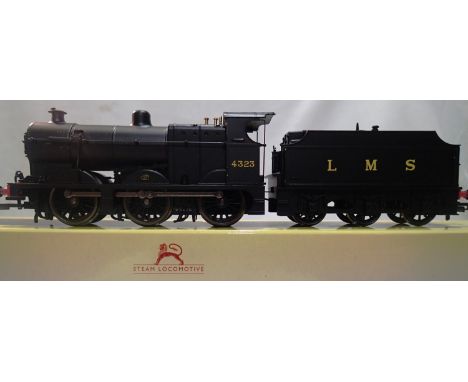 OO scale Hornby R3313 class 4F, LMS Black, 4323, in excellent condition, detail fitted, damaged box. UK P&amp;P Group 1 (£16+